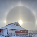 Sun Dogs Over the Barn